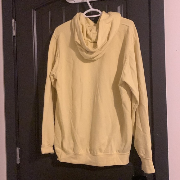 Crooks & Castles pastel yellow graphic hoodie with strings and front pocket - Picture 2 of 5